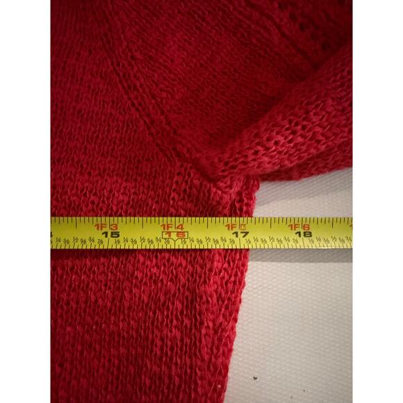 Rachel Zoe Women’s Knit Sweater Red Size Medium Long Sleeve Pullover Casual Cozy - Picture 5 of 6